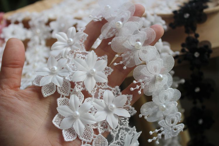 Beaded Floral Lace Trims Dress Material BT0086-Lace Fabric Shop