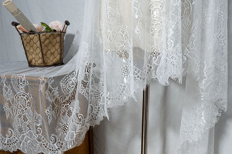 Thin Chantilly Lace Width 70 cm CHL0012-Lace Fabric Shop