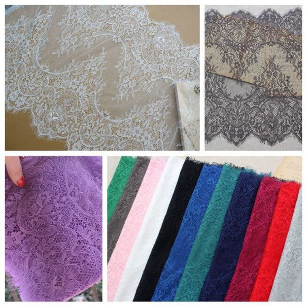 Chantilly Color Lace Width 43-45 cm CL0016-Lace Fabric Shop