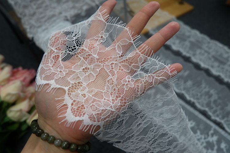 Chantilly Lace Trim Width 10-16 cm LT0082-Lace Fabric Shop