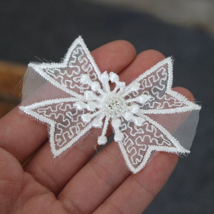 3D Lace Beaded Trims Single Floral BT0013-Lace Fabric Shop