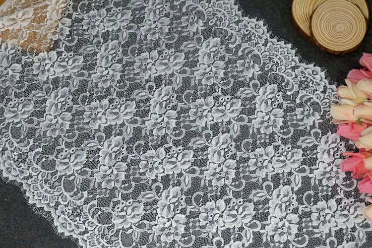 Veil Chantilly Lace Fabrics Width 56 cm CHL0081-Lace Fabric Shop