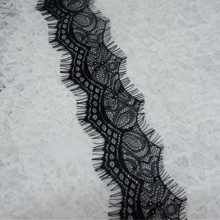 Eyelash Lace Trim Width 4-8 cm LT0009-Lace Fabric Shop