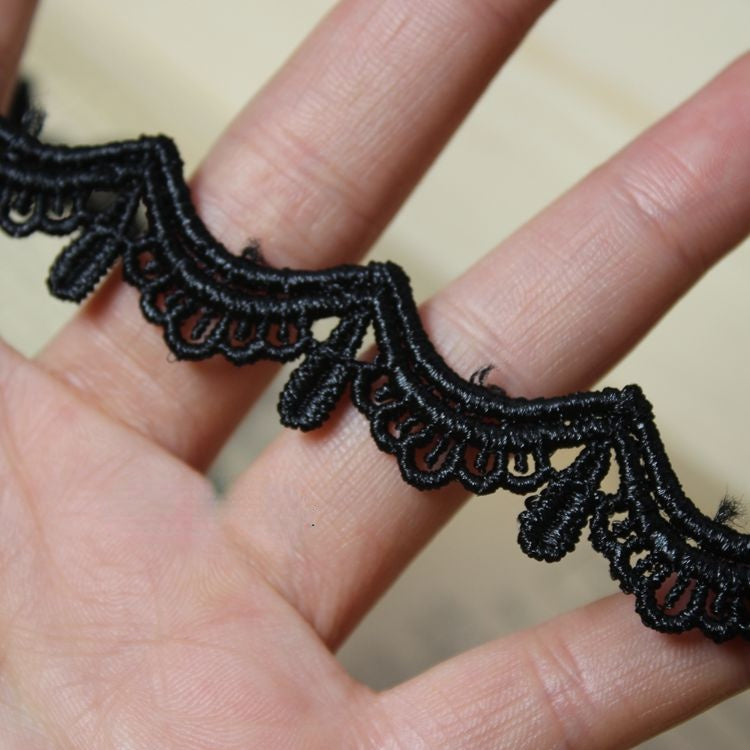 Narrow Polyester Lace Trim Fabrics LT0192-Lace Fabric Shop