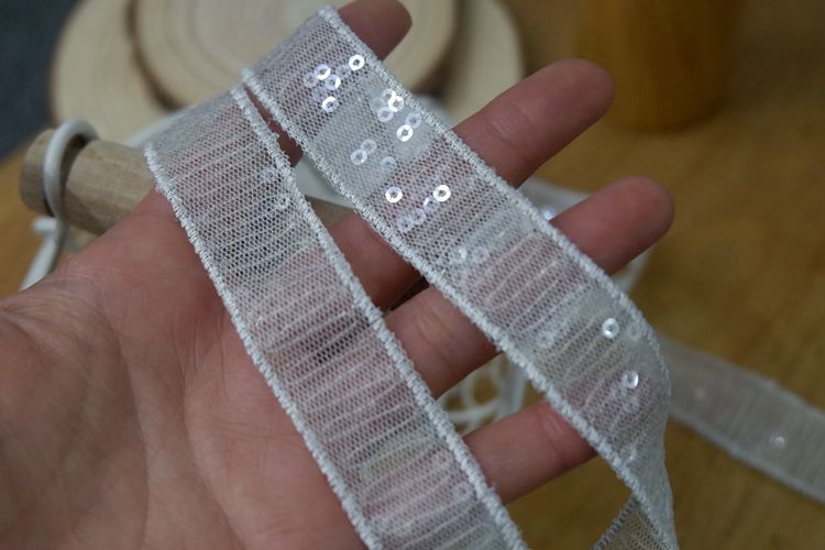 Beaded Sequins Lace Trim Fabrics BT0044-Lace Fabric Shop