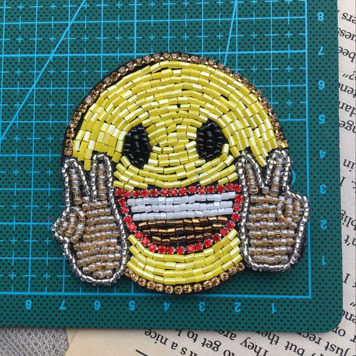 Beaded Cloth Patch Accessories BA0075-Lace Fabric Shop