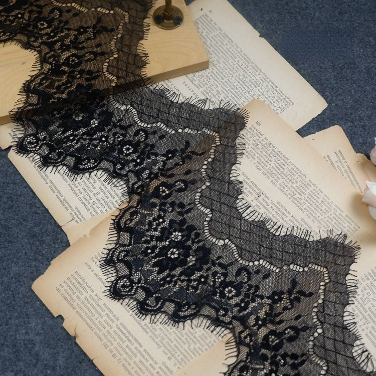 Chantilly Lace Trim Width 12-14 cm LT0081-Lace Fabric Shop