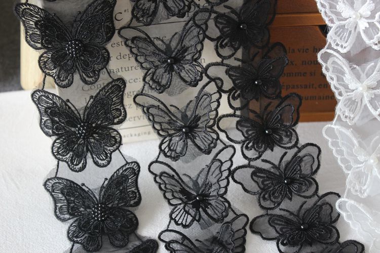 Pearl Beaded Lace Trims Fabric BT0016-Lace Fabric Shop