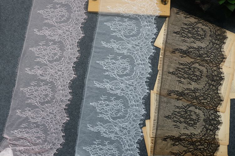 Chantilly Color Lace Width 22 cm CL0003-Lace Fabric Shop