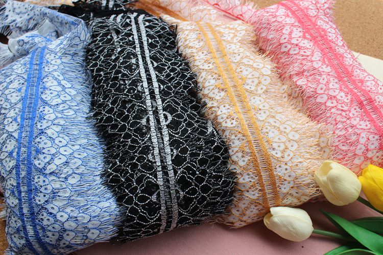 Double Color Lace Trim Width 10 cm CL0041-Lace Fabric Shop