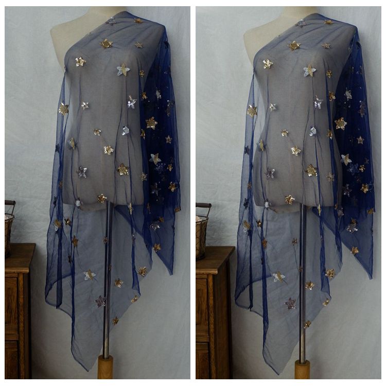 Sequins Embroidery Tulle Width 155cm TF0038-Lace Fabric Shop