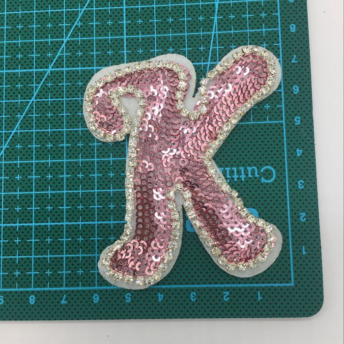 Sequins Letters Cloth Sticker Accessories BA0049-Lace Fabric Shop