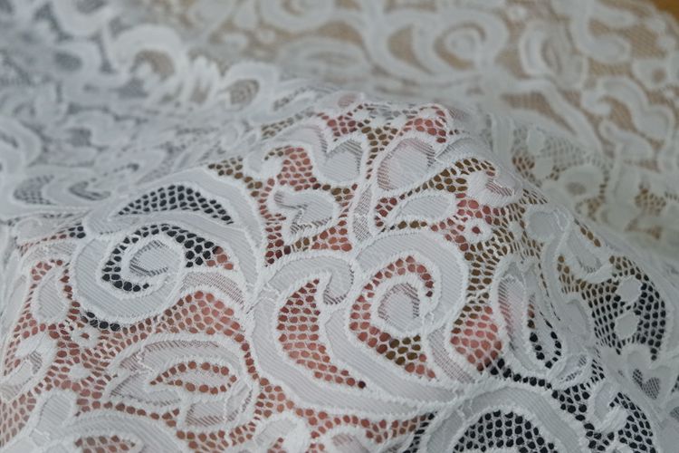 Stretch Lace Trim Width 38 cm LT0054-Lace Fabric Shop