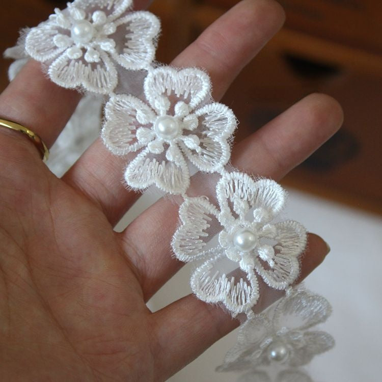 Wedding Embroidery Beaded Lace Trims BT0114-Lace Fabric Shop