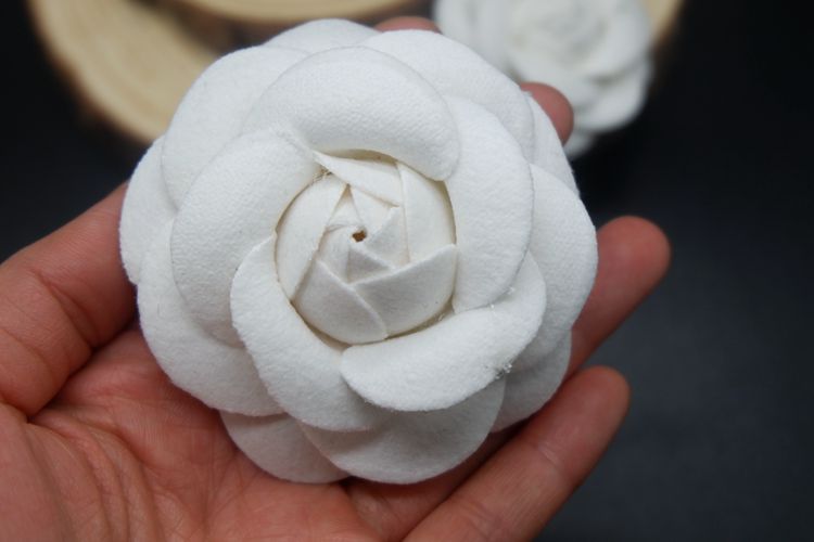 3D Camellia Hat Bag Sweater Brooch BTA0015-Lace Fabric Shop