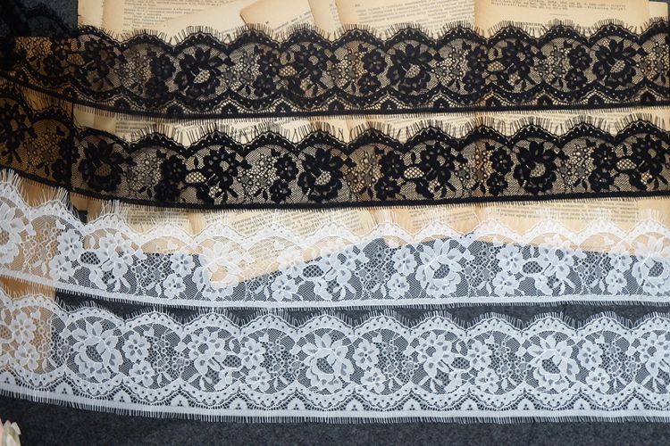 3D Chantilly Lace Trim 8-10 cm LT0101-Lace Fabric Shop