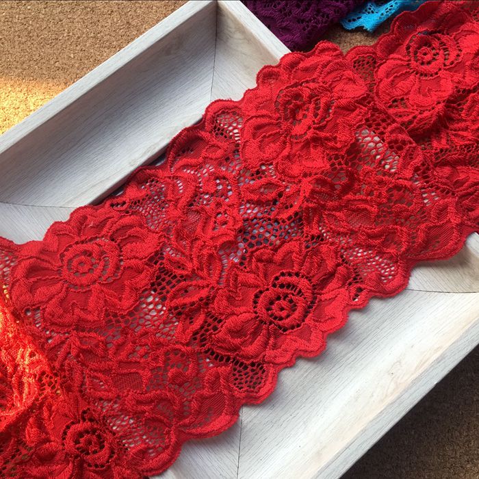 Stretch Color Lace Trim Width 14 cm CL0009-Lace Fabric Shop