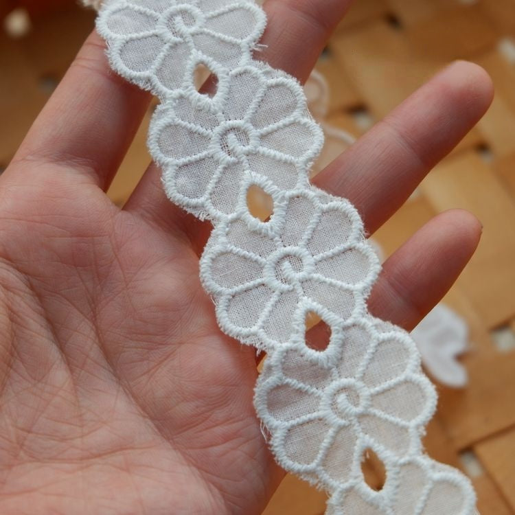 Floral Lace Eyelet Fabric Width 2-6 cm EF0039