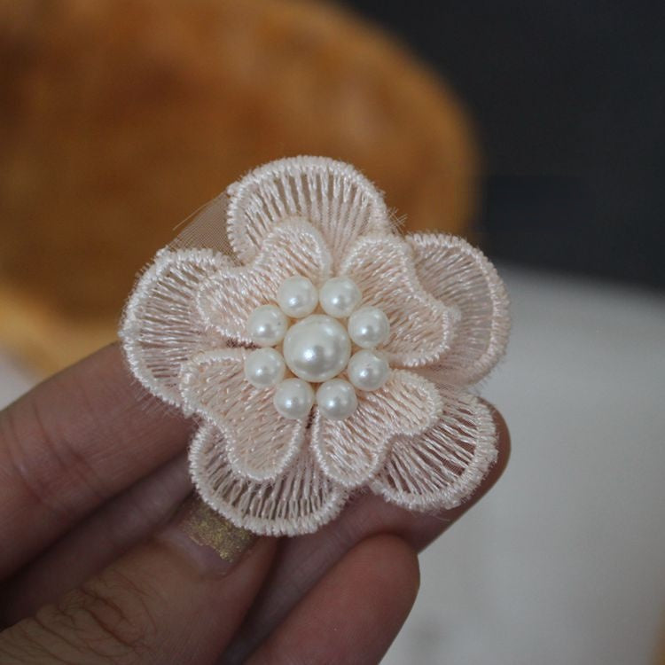 Beads Lace Trimming Single Flower BT0011-Lace Fabric Shop