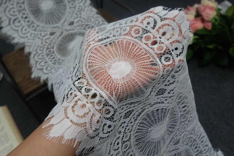 Eye Lace Trim Fabric Width 17-28 cm LT0208-Lace Fabric Shop