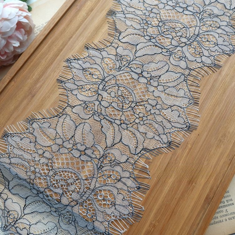 Thin Chantilly Lace Trim Width 13 cm LT0021-Lace Fabric Shop