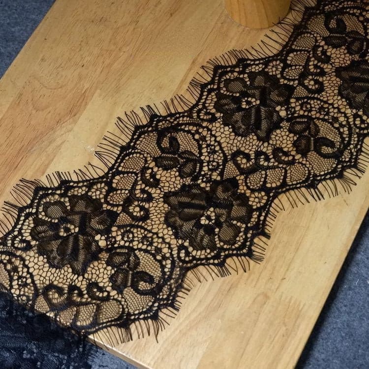 Chantilly Lace Trim Width 13-14 cm LT0001-Lace Fabric Shop