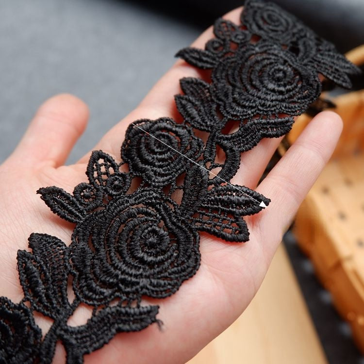 Floral Guipure Lace Trim Decoration LT0165-Lace Fabric Shop