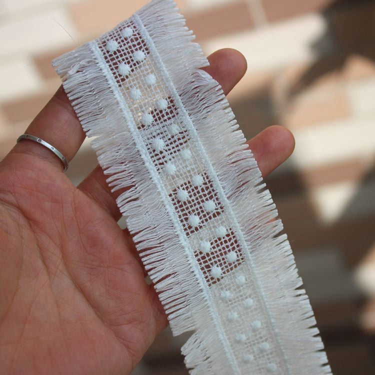 Tassel Hollow Star Lace Trim Width 4 cm LT0340-Lace Fabric Shop