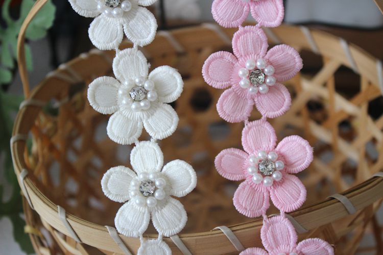 Beaded Color Lace Floral Trimming BT0020-Lace Fabric Shop