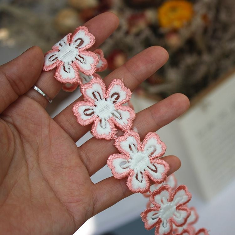 Color Floral Lace Trims Width 3-5 cm CL0046-Lace Fabric Shop