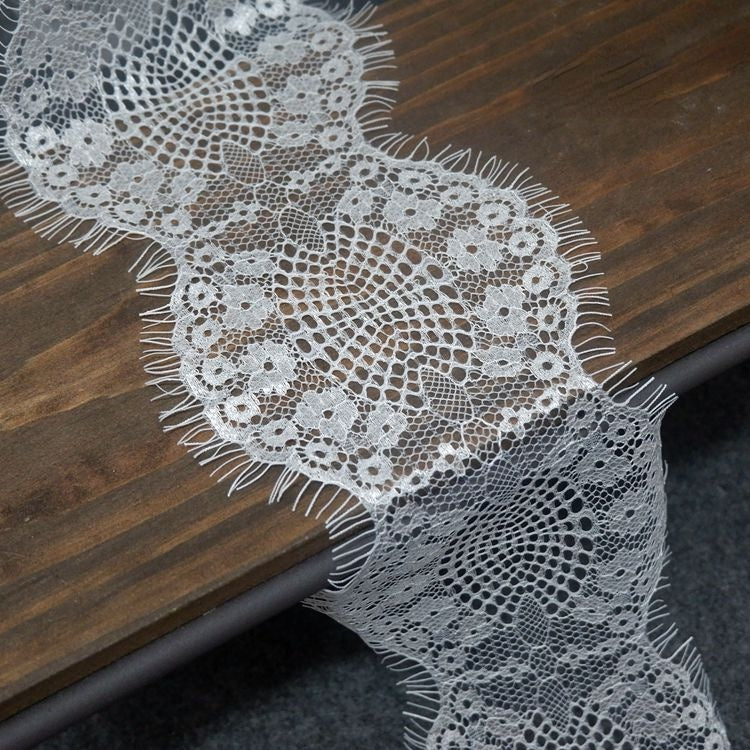 Chantilly Lace Trim Width 10-20 cm LT0055-Lace Fabric Shop