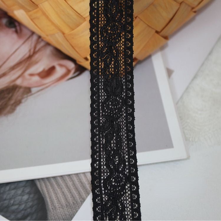 Narrow Stretch Lace Trim Width 2-3 cm LT0380-Lace Fabric Shop
