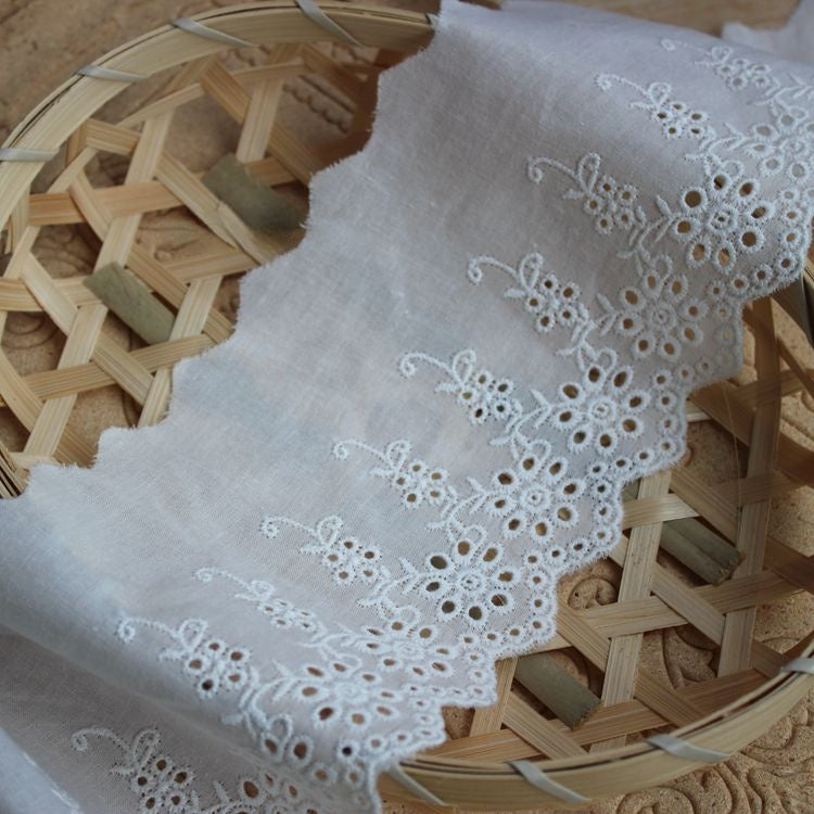 DIY Sewing Lace Eyelet Fabric Width 7-11 cm EF0081