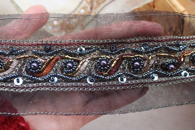 Tulle Beaded Lace Trimming Fabrics BT0060-Lace Fabric Shop