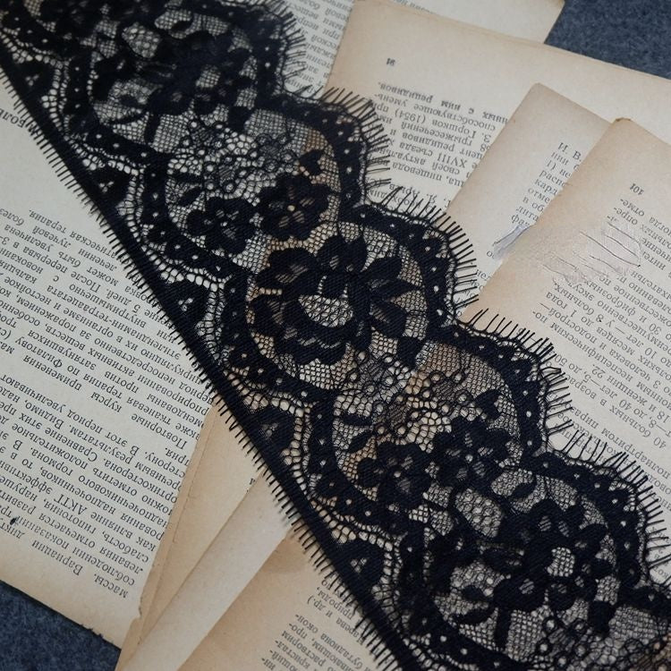 3D Chantilly Lace Trim 8-10 cm LT0101-Lace Fabric Shop