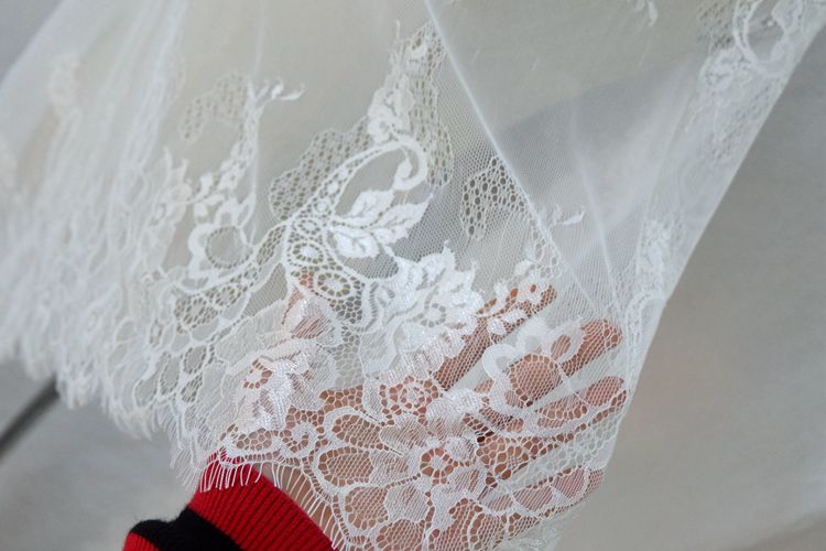 Wedding Chantilly Lace Width 46-56 cm CHL0090-Lace Fabric Shop
