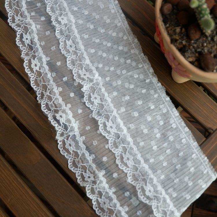 Gathered 3D Lace Trim Width 12-13 cm LT0316-Lace Fabric Shop