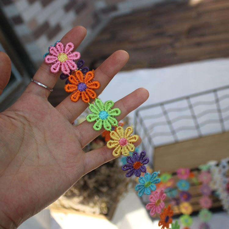 Color Floral Lace Trim Width 1-3 cm CL0047-Lace Fabric Shop