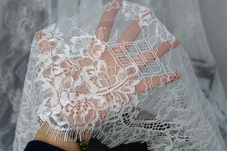 Gold Chantilly Lace Dress Fabric Width 150 cm CHL0104-Lace Fabric Shop