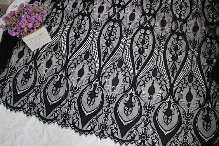 3D Chantilly Lace Textile Width 150 cm CHL0120-Lace Fabric Shop