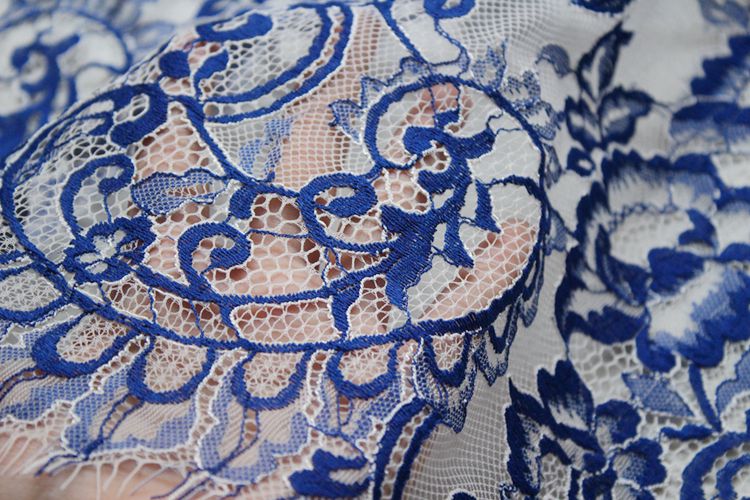 Embroidery Color Lace Width 150 cm CL0033-Lace Fabric Shop