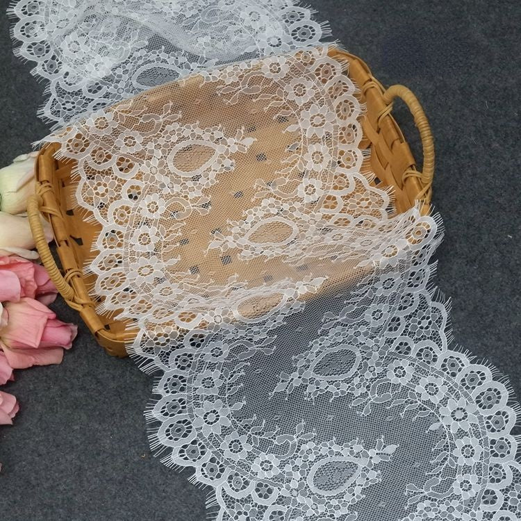 Chantilly Lace Trim Width 26 cm LT0040-Lace Fabric Shop