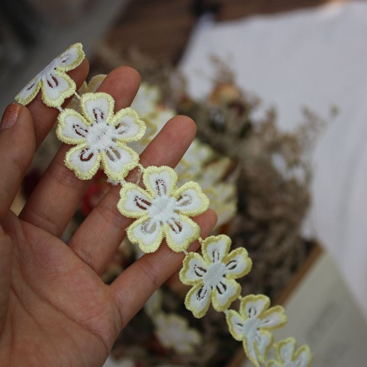 Color Floral Lace Trims Width 3-5 cm CL0046-Lace Fabric Shop