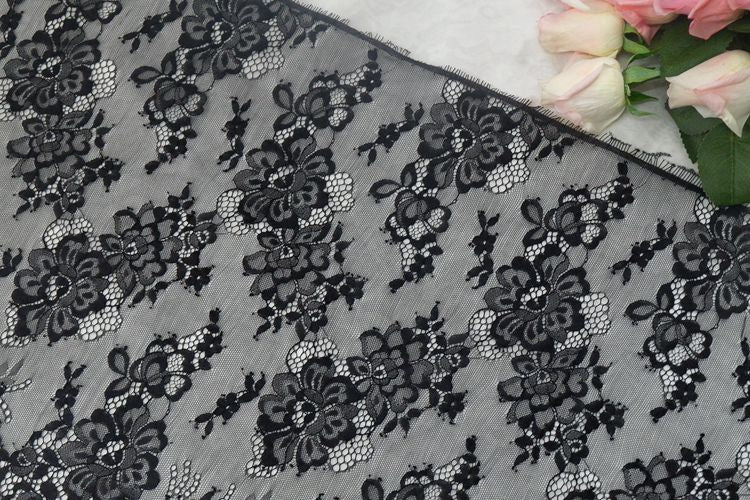 Wide White Chantilly Lace Width 50 cm CHL0118-Lace Fabric Shop