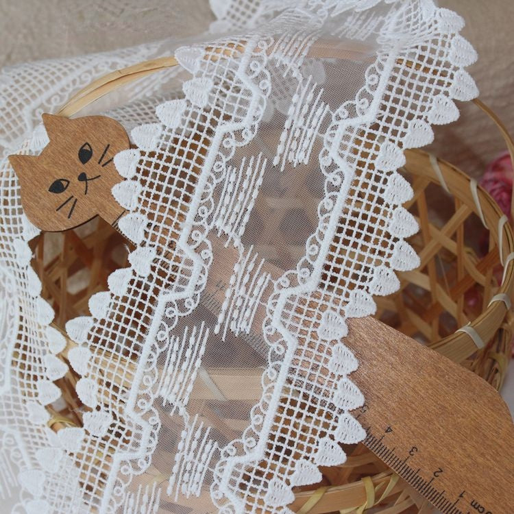 Wedding White Mesh Lace Trim Width 10 cm LT0378-Lace Fabric Shop