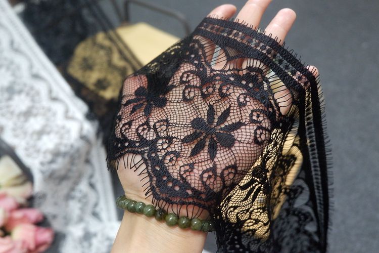 Eyelash Lace Trim Width 13 cm LT0075-Lace Fabric Shop