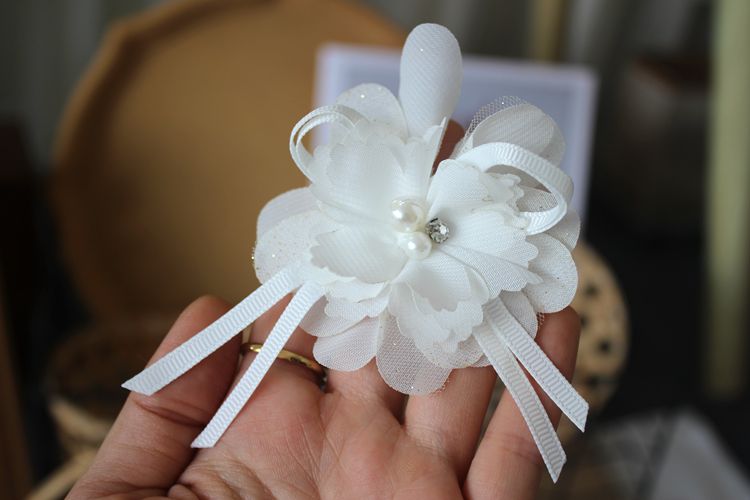 3D Lace Floral Trim Single Flower BT0005-Lace Fabric Shop