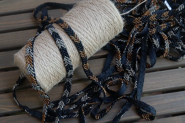 Handmade Beaded Trim Dress Decoration BT0074-Lace Fabric Shop