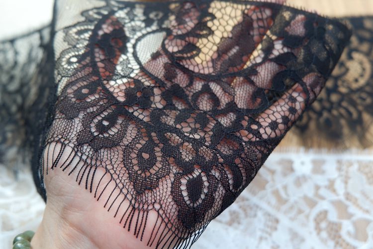 Eyelash Lace Trims Width 13-17 cm LT0216-Lace Fabric Shop