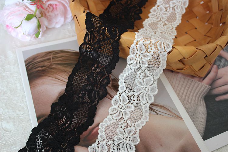 Elastic Stretch Lace Trim Width 7 cm LT0379-Lace Fabric Shop